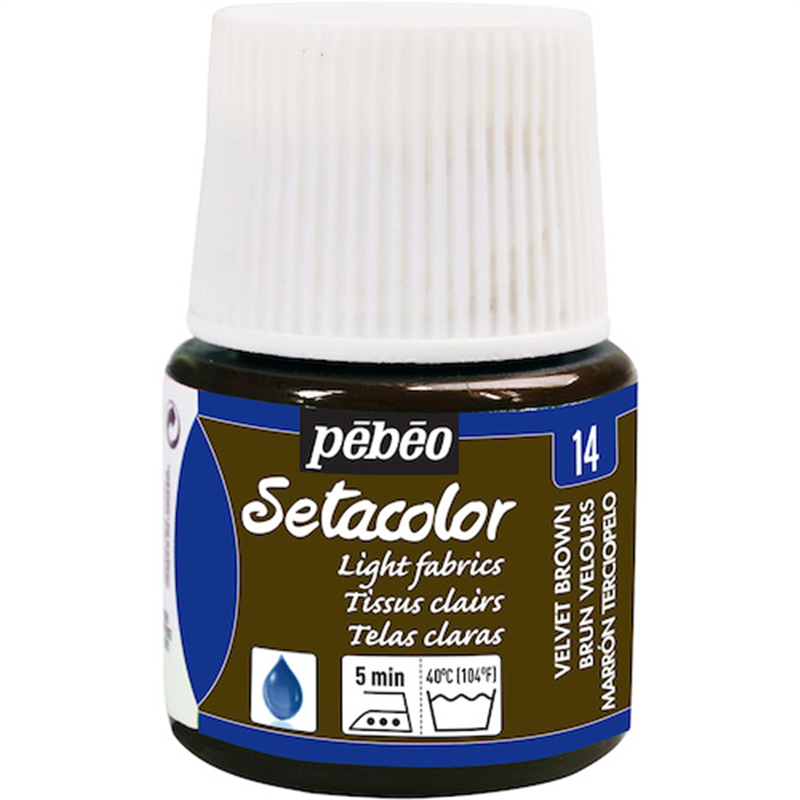 Pebeo 布用水性アクリル絵具セタカラー透明色 45ml ベルベットブラウン 1本（ご注文単位1本）【直送品】