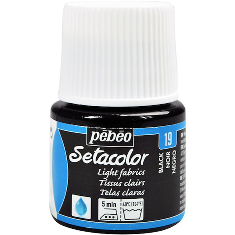 Pebeo 布用水性アクリル絵具セタカラー透明色 45ml ブラックレーキ 1本（ご注文単位1本）【直送品】