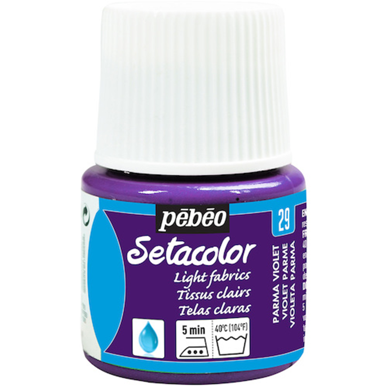 Pebeo 布用水性アクリル絵具セタカラー透明色 45ml パルマバイオレット 1本（ご注文単位1本）【直送品】