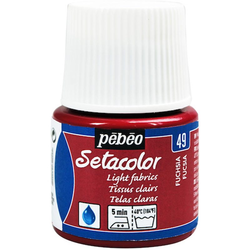 Pebeo 布用水性アクリル絵具セタカラー透明色 45ml フクシア 1本(ご注文単位1本)【直送品】