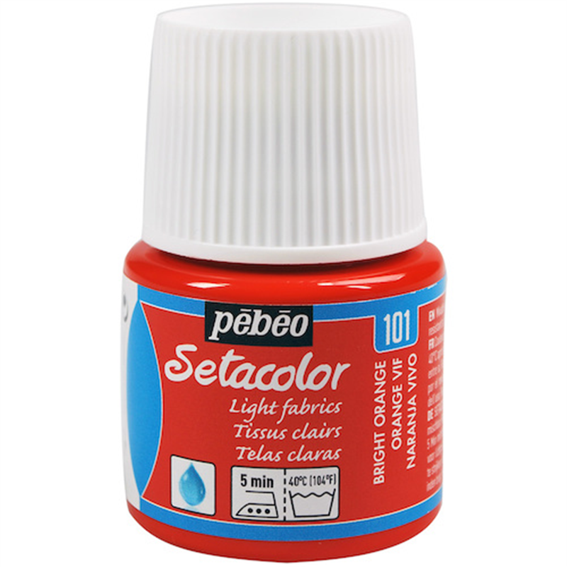 Pebeo 布用水性アクリル絵具セタカラー透明色 45ml ビビットオレンジ 1本(ご注文単位1本)【直送品】