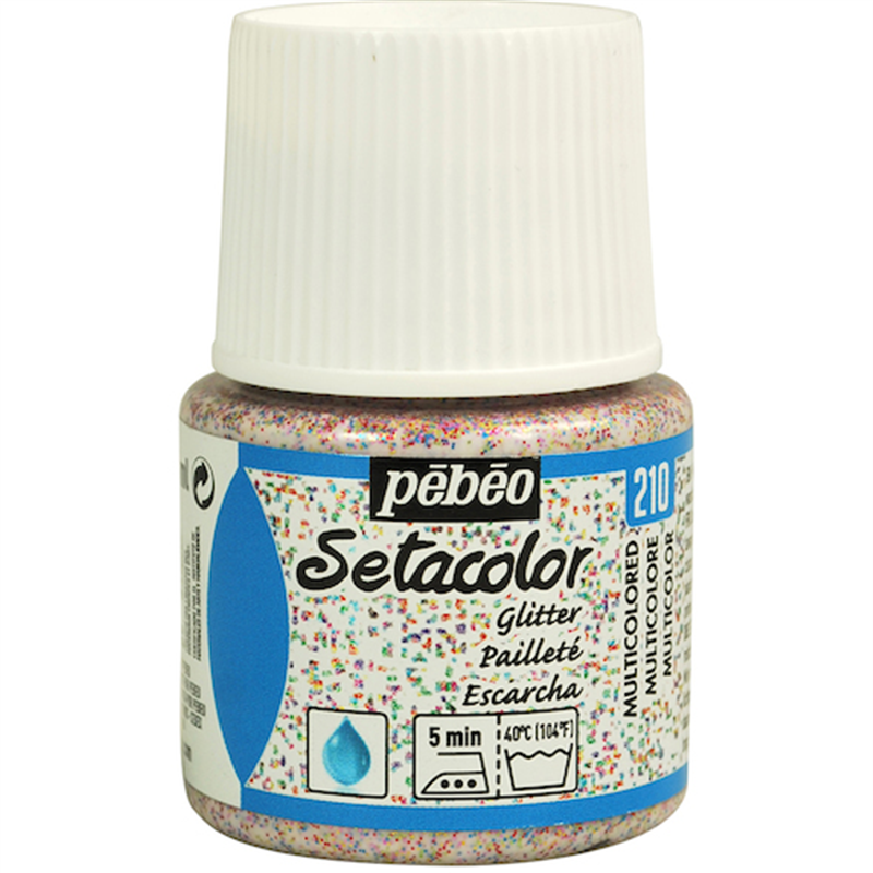 Pebeo 布用水性アクリル絵具セタカラーグリッター 45ml マルチカラー 1本(ご注文単位1本)【直送品】