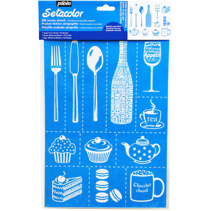 Pebeo シルクスクリーンステンシル型 A4 テーブルデコレーション 1本（ご注文単位1本）【直送品】