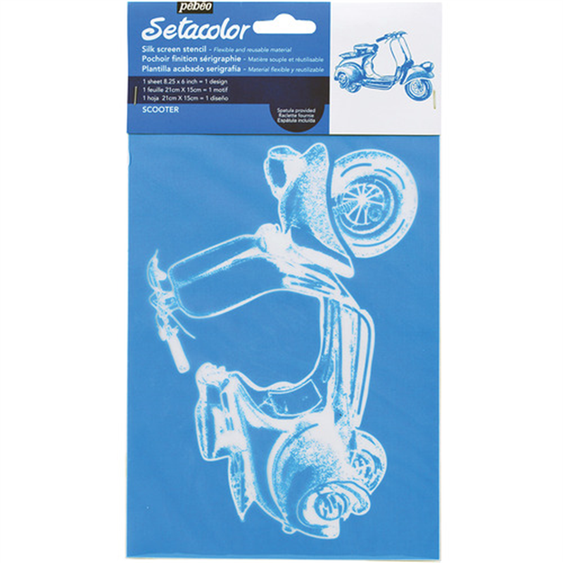 Pebeo シルクスクリーンステンシル型 A5 スクーター 1本（ご注文単位1本）【直送品】