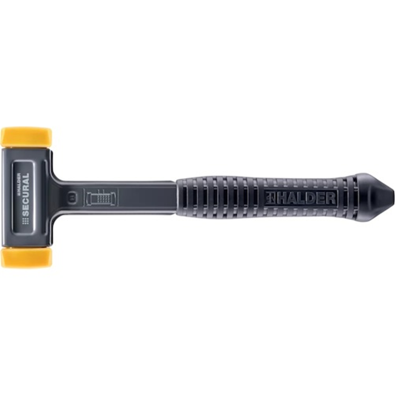 HALDER セキューラルハンマー ポリウレタン(イエロー) 頭径30x40mm 1個（ご注文単位1個）【直送品】