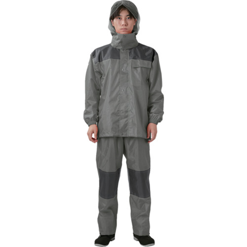 カジメイク 3420 アーマーライトレインスーツ グレー L  1着（ご注文単位1着）【直送品】