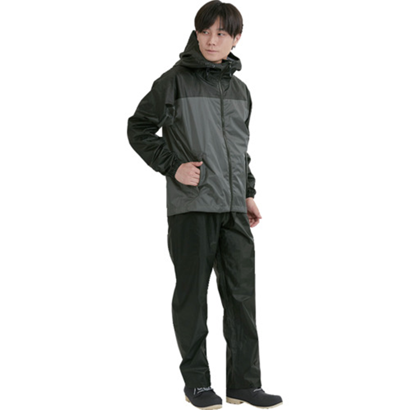 カジメイク 3430 ライトシールドレインスーツ チャコール 4L 1着（ご注文単位1着）【直送品】