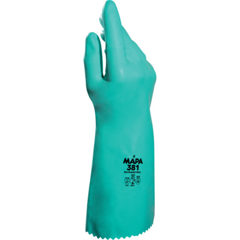 MAPA 耐油・耐薬品ニトリル手袋 ULTRANITRIL381 Lサイズ(12双入り) 1袋（ご注文単位1袋）【直送品】