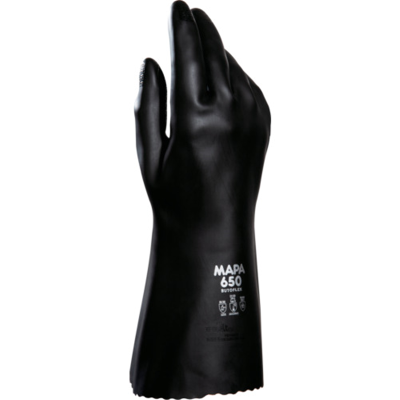 MAPA 耐薬品ブチルゴム手袋 BUTOFLEX650 Lサイズ 1双（ご注文単位1双）【直送品】