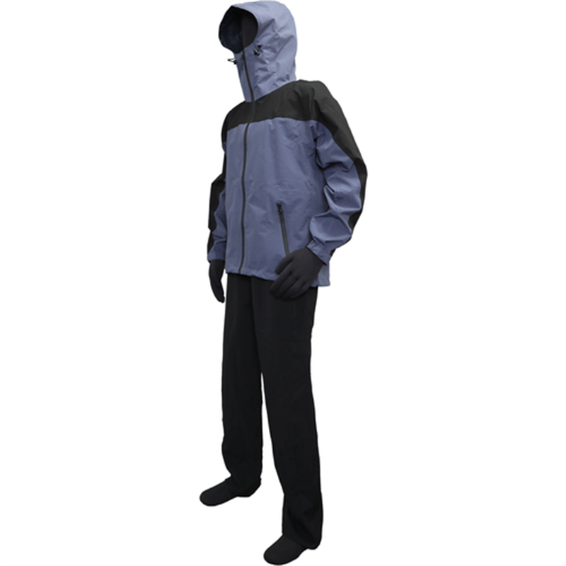 川西 ストレッチレインスーツ ネイビー LLサイズ 1着（ご注文単位1着）【直送品】