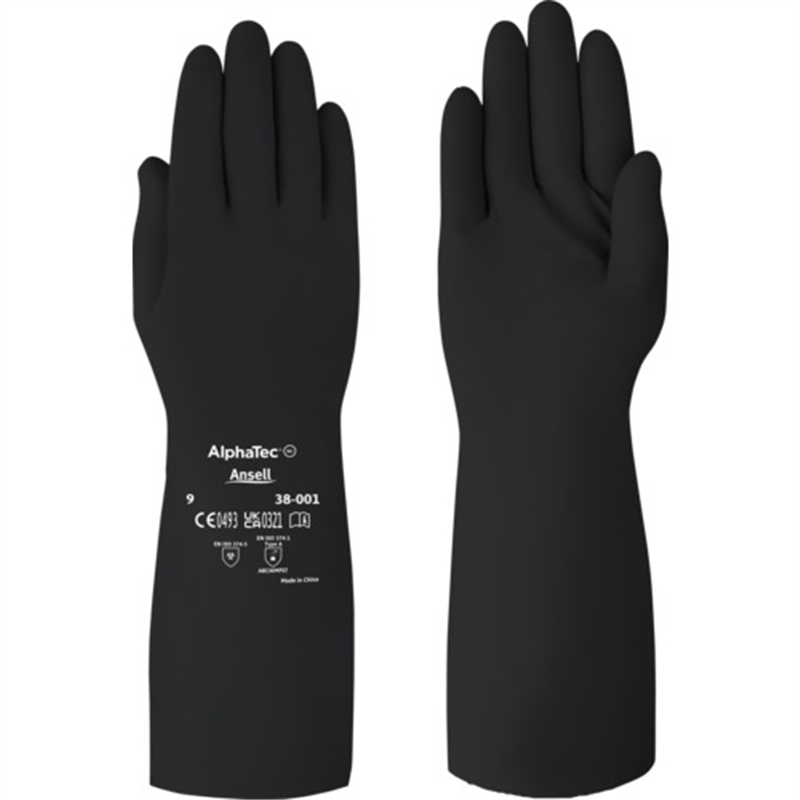 Ansell 耐薬品手袋 アルファテック 38-001 XL  1双（ご注文単位1双）【直送品】