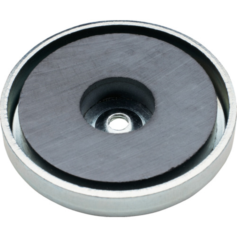 MAGEVER フェライト磁石 キャップマグネット 丸型 44R(穴付き) 1個（ご注文単位1個）【直送品】