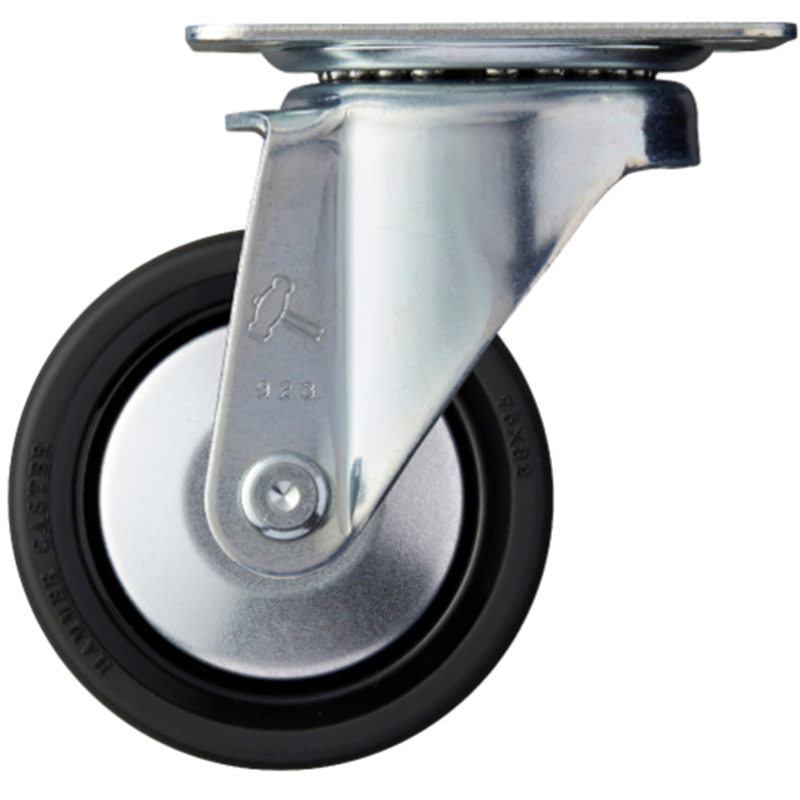 ハンマー プレート式キャスター 自在 車輪径75mm ウレタン車輪(ナイロンホイール・ラジアルボールベアリング) 1個（ご注文単位1個）【直送品】