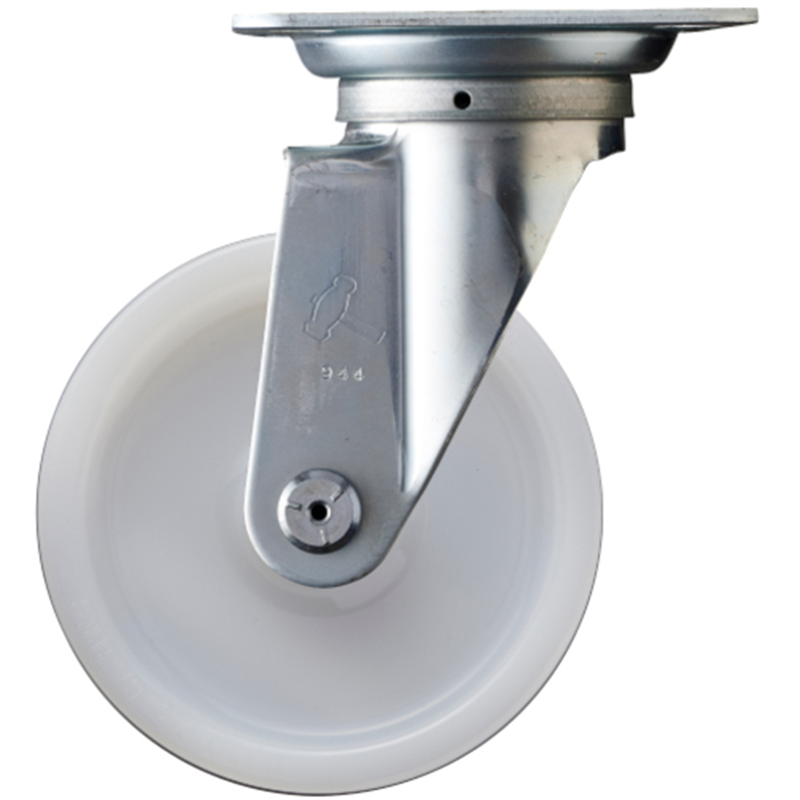 ハンマー プレート式キャスター 自在 ナイロン車輪 車輪径150mm 1個（ご注文単位1個）【直送品】