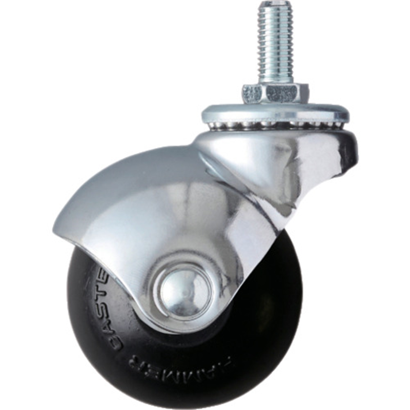 ハンマー ねじ込み式W3/8 旋回式ゴム車輪 50mm 1個（ご注文単位1個）【直送品】