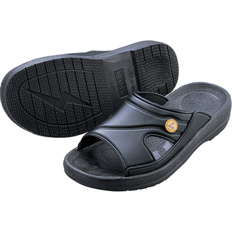 AS アズピュアESDスリッパ 黒 L      1足（ご注文単位1足）【直送品】