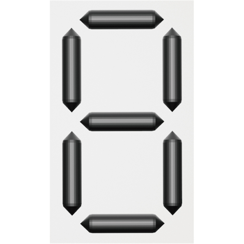 緑十字 くるっと3Dデジタル数字札 KDS-201 88×53×16mm 裏面マグネット付き 1個（ご注文単位1個）【直送品】