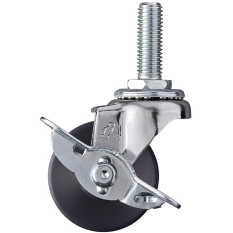 ハンマー ねじ込み旋回式MCナイロン車輪 50mm ストッパー付 1個（ご注文単位1個）【直送品】