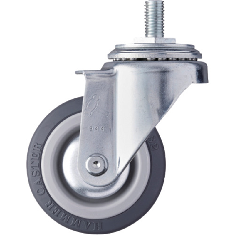 ハンマー ねじ込み式キャスター 自在 車輪径75mm ウレタン車輪(ナイロンホイール・ベアリング) 1個（ご注文単位1個）【直送品】