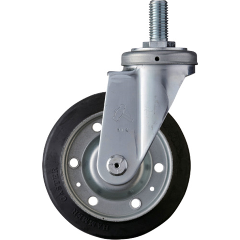 ハンマー ねじ込み式キャスター 420SAシリーズ(ゴム車・太ねじタイプ) 自在 車輪径150mm  1個（ご注文単位1個）【直送品】