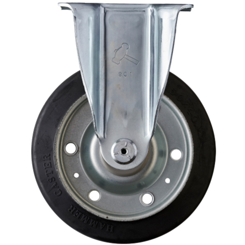 ハンマー 固定式ゴム車輪 150mm 1個（ご注文単位1個）【直送品】