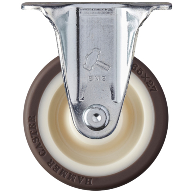 ハンマー 固定式ウレタン車輪(ローラーベアリング)65mm 1個（ご注文単位1個）【直送品】