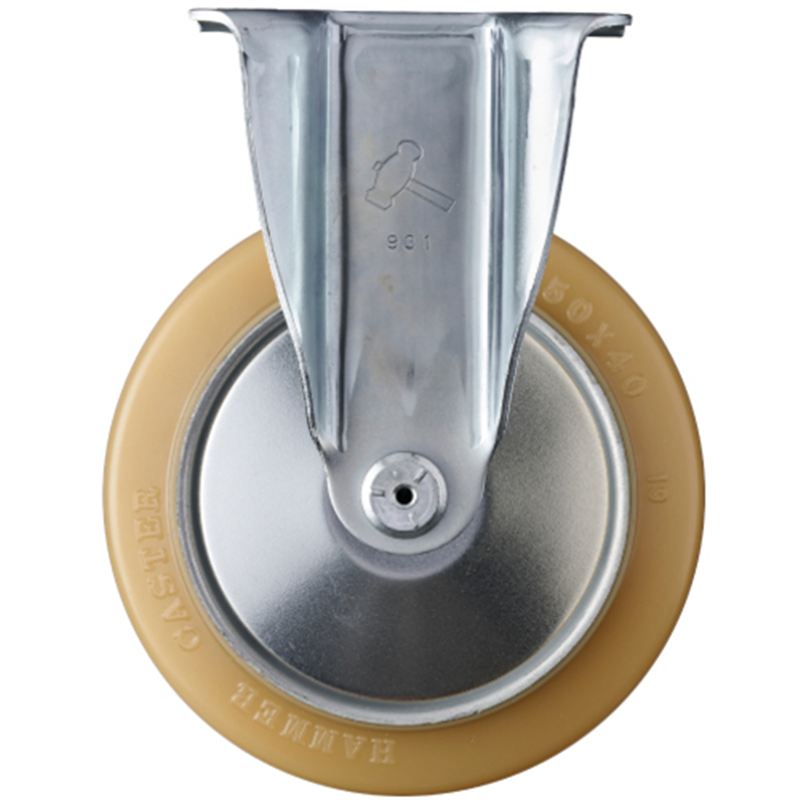 ハンマー 固定式ウレタン車輪(スチール・ローラーベアリング)150mm 1個（ご注文単位1個）【直送品】