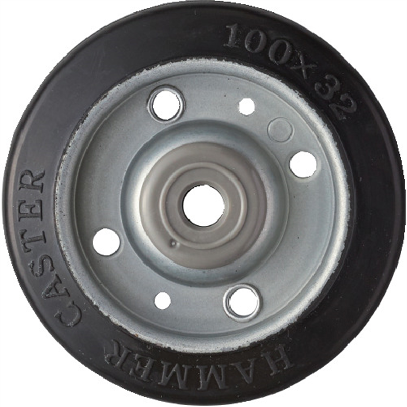 ハンマー S型 ゴム車 100mm 車輪のみ 1個（ご注文単位1個）【直送品】