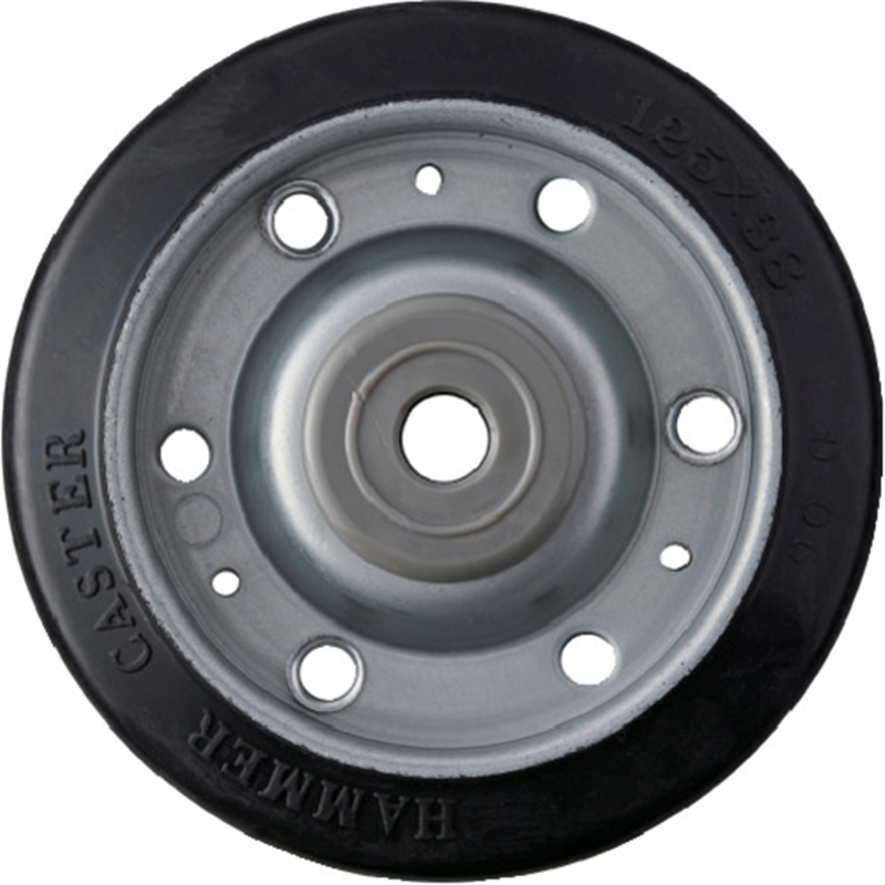 ハンマー S型 ゴム車 125mm 車輪のみ 1個（ご注文単位1個）【直送品】