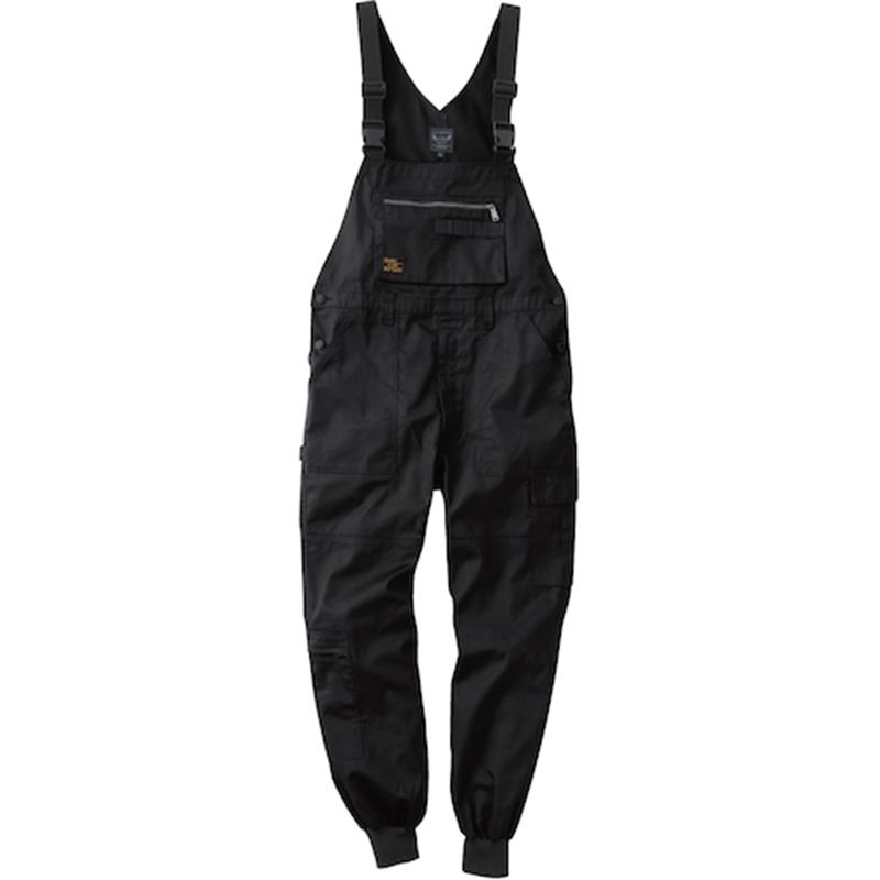 NBW 4302-24 サロペット ブラック LL 1着（ご注文単位1着）【直送品】