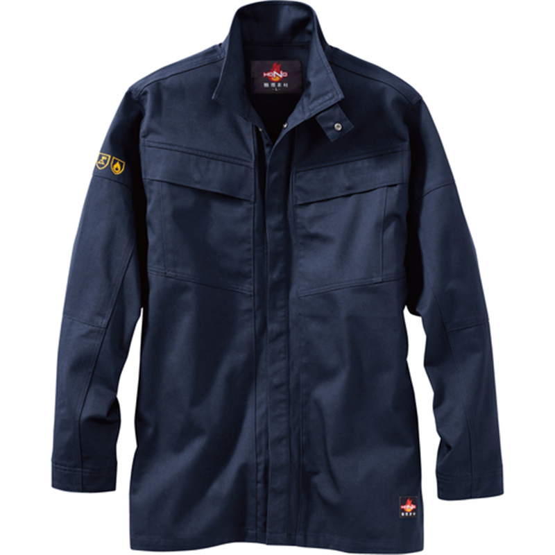 HONO 難燃シャツ 4L ネイビー 1着（ご注文単位1着）【直送品】