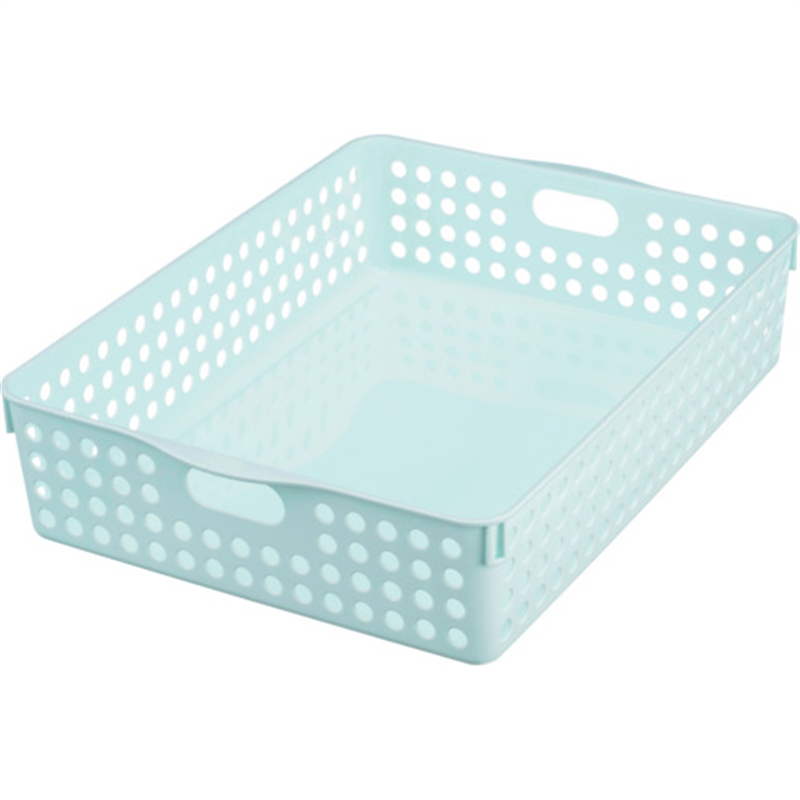 inomata ストックバスケット A4 ライトブルー 1個（ご注文単位1個）【直送品】