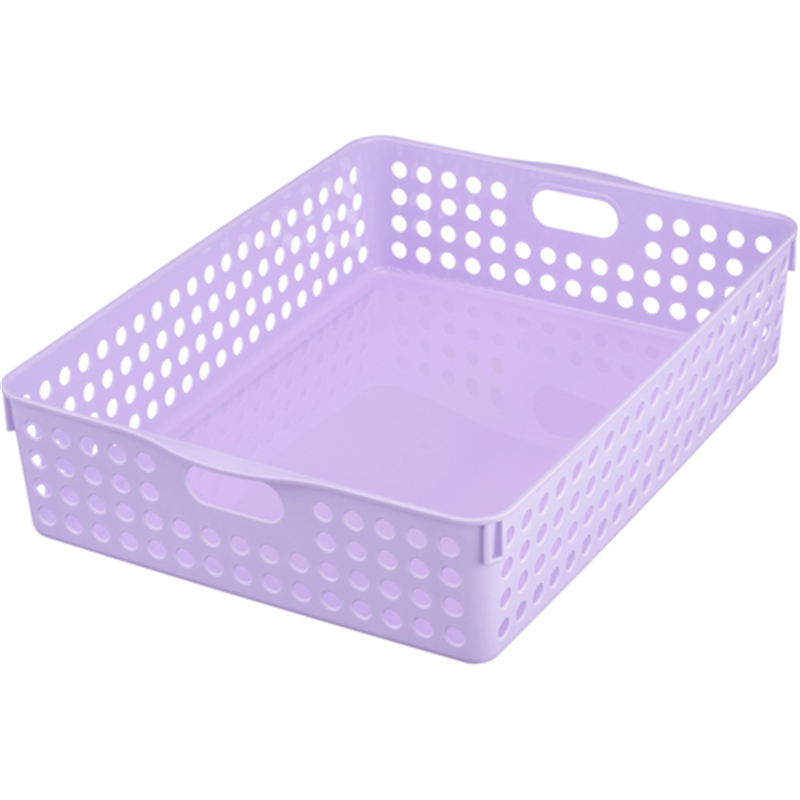 inomata ストックバスケット A4 ライトパープル 1個（ご注文単位1個）【直送品】