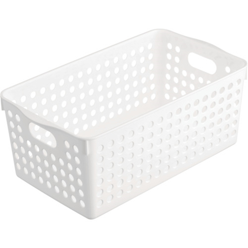 inomata ストックバスケット ワイド ホワイト 1個（ご注文単位1個）【直送品】