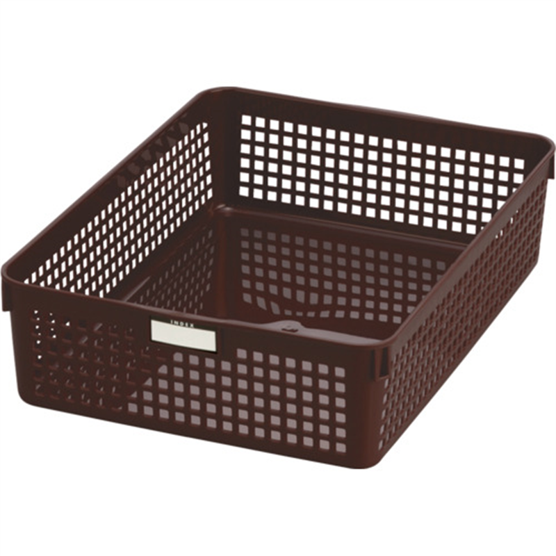 inomata ネームバスケット A4ブラウン 1個（ご注文単位1個）【直送品】