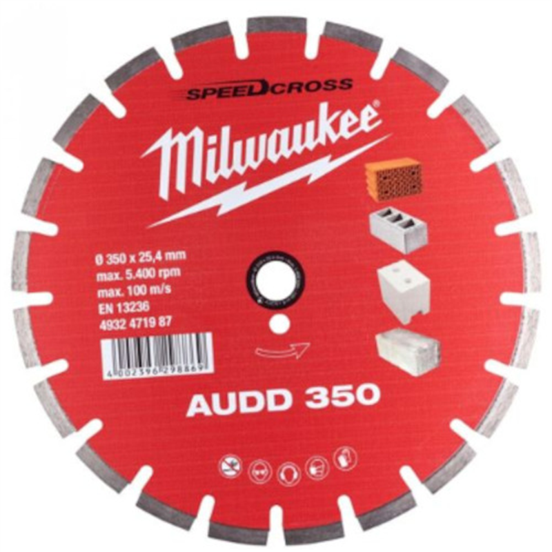 milwaukee 350mm ダイヤモンドブレード(ターボセグメント型・石工用) 1個（ご注文単位1個）【直送品】