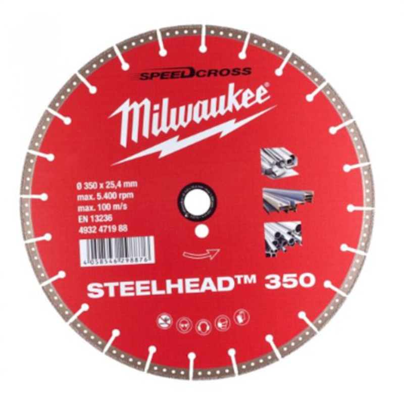 milwaukee 350mm ダイヤモンドブレード(スチールヘッド・金工用) 1個（ご注文単位1個）【直送品】