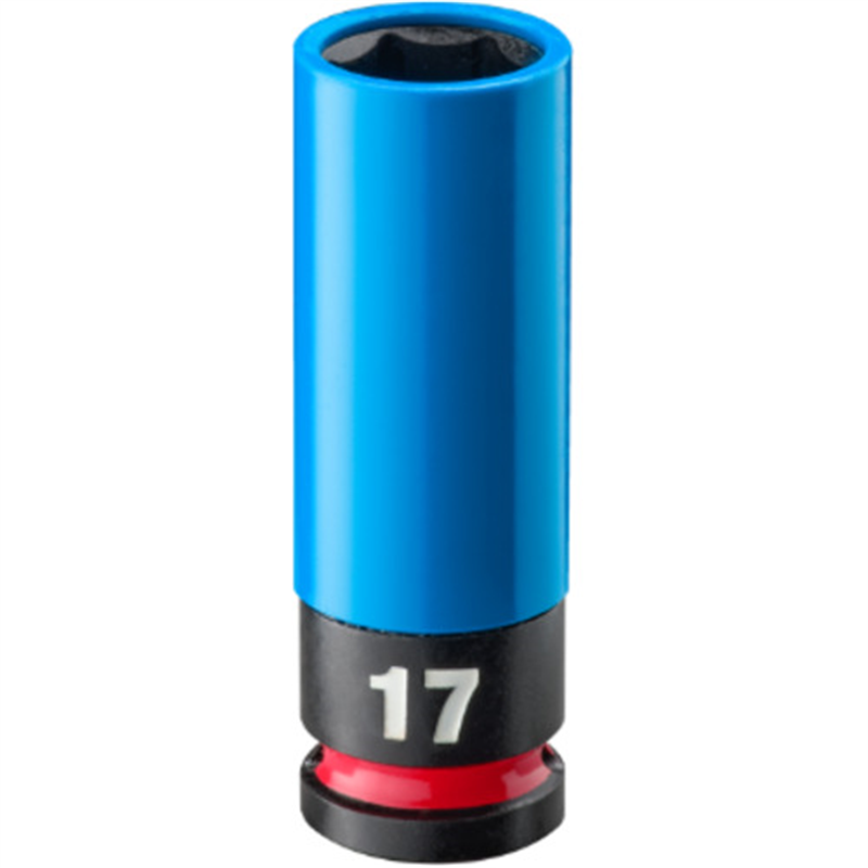 milwaukee SHOCKWAVE IMPACT DUTY ホイールナット用インパクトソケット 1/2インチ(12.7mm)角 17mm(青) 1個（ご注文単位1個）【直送品】