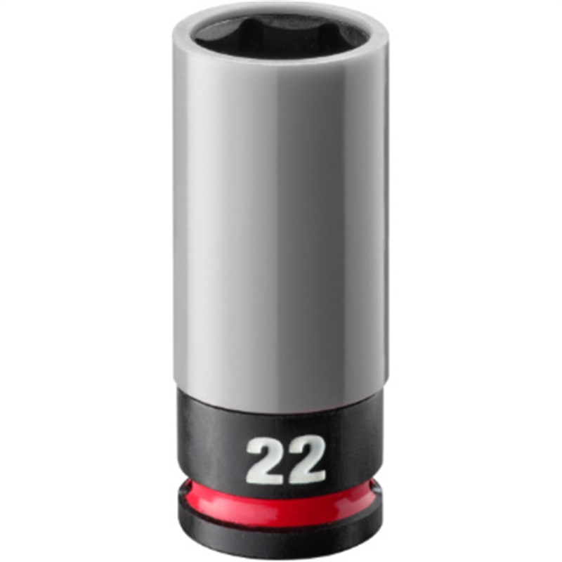 milwaukee SHOCKWAVE IMPACT DUTY ホイールナット用インパクトソケット 1/2インチ(12.7mm)角 22mm(灰) 1個（ご注文単位1個）【直送品】