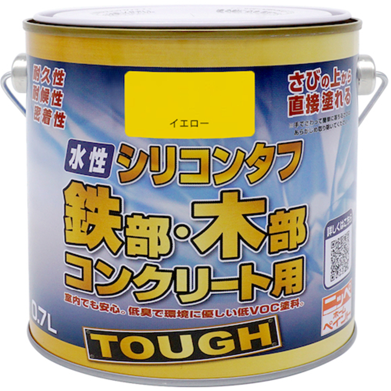 ニッぺ 水性シリコンタフ イエロー 1.6L 1缶（ご注文単位1缶）【直送品】
