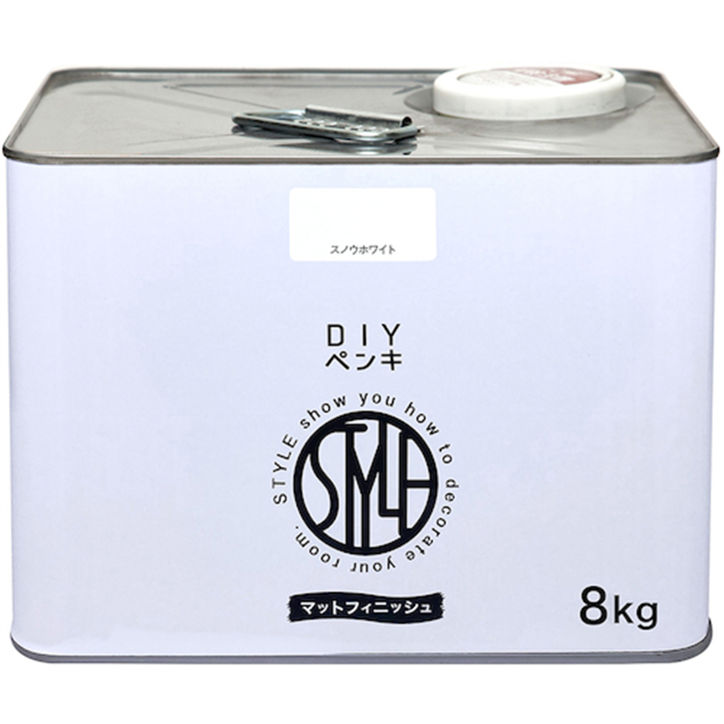 ニッぺ DIYペンキ マットフィニッシュ スノウホワイト 8kg 1缶（ご注文単位1缶）【直送品】