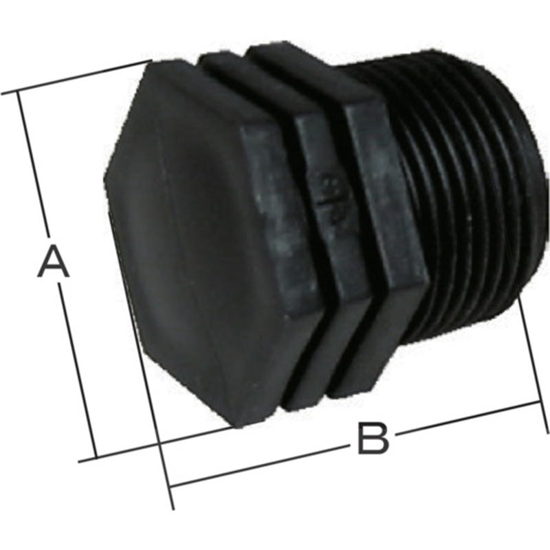 IWA 樹脂(PP)製 配管継手 プラグ 1個（ご注文単位1個）【直送品】