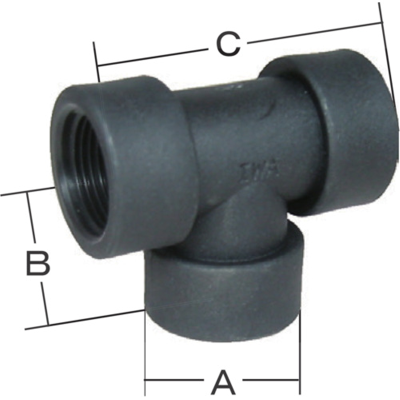 IWA 樹脂(PP)製 配管継手 チーズコネクタ 1個（ご注文単位1個）【直送品】