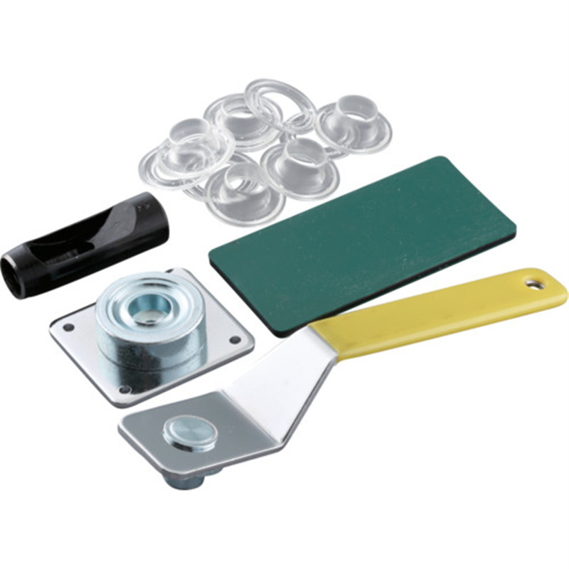 ファミリーツール プラスチック製 両面ハトメパンチセット 12mm 1セット（ご注文単位1セット）【直送品】