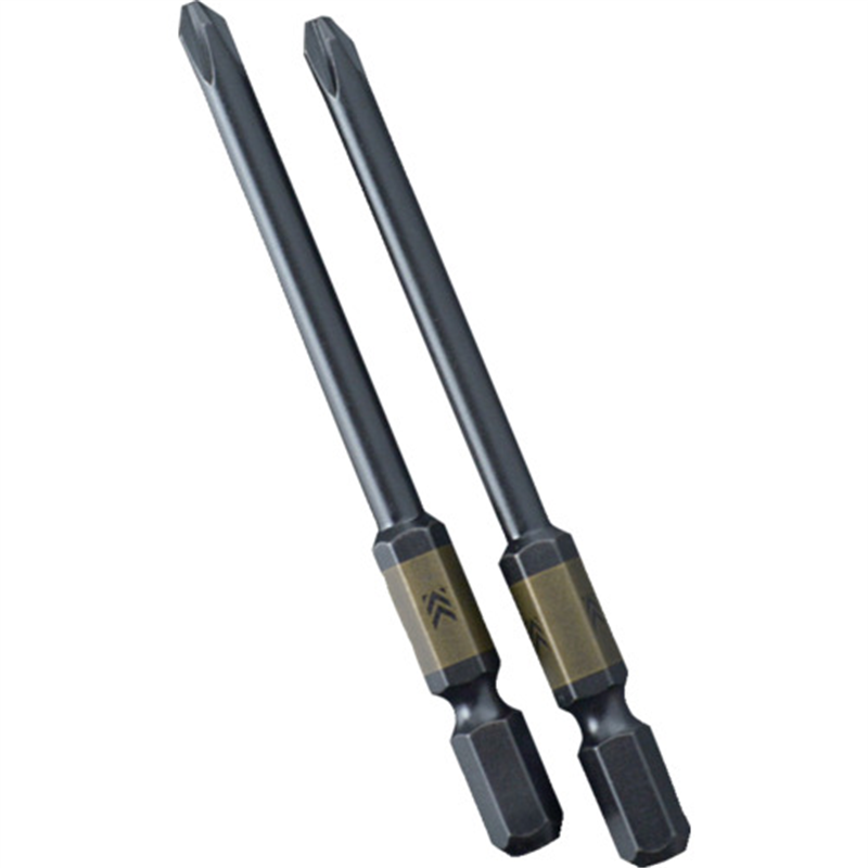 フジ矢 電動ドライバー用段付ビット (黒金・2本組)+2×82mm 1個（ご注文単位1個）【直送品】
