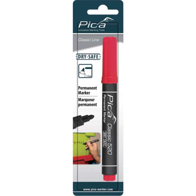 ピカマーカー パーマネントマーカーClassic 赤(中字) 1本（ご注文単位1本）【直送品】