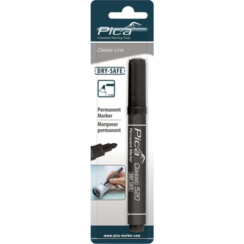 ピカマーカー パーマネントマーカーClassic 黒(中字) 1本（ご注文単位1本）【直送品】
