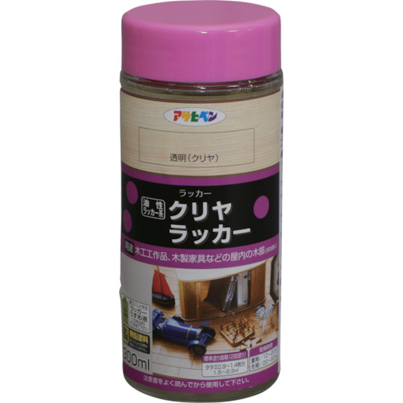 アサヒペン クリヤラッカー 300ML 透明(クリヤ) 1缶(ご注文単位1缶)【直送品】