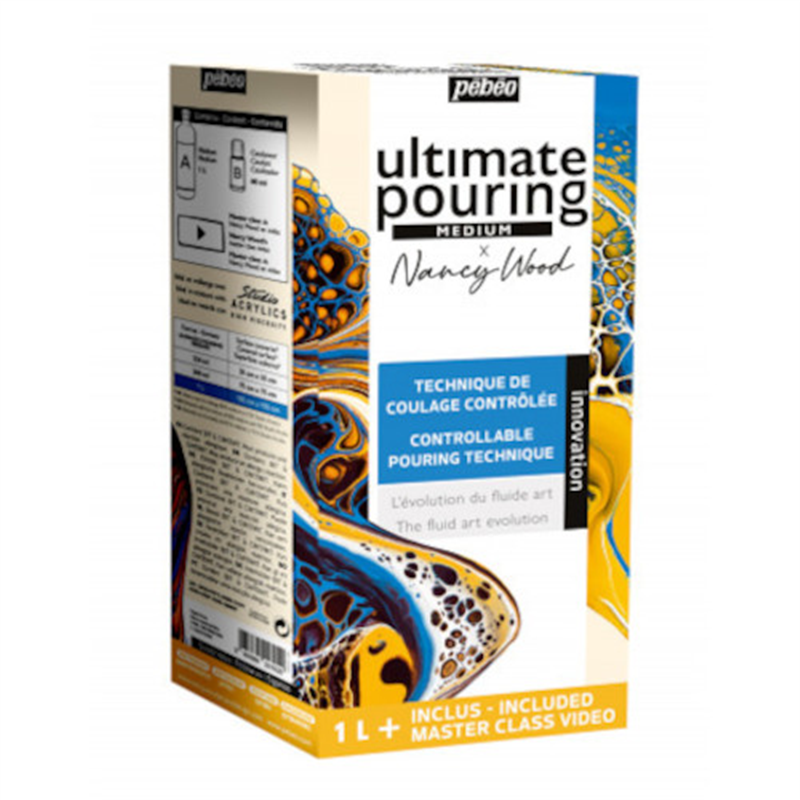Pebeo アルティメット ポーリングメディウム 1Lキット(触媒・B液60mlボトル入り) 1個（ご注文単位1個）【直送品】