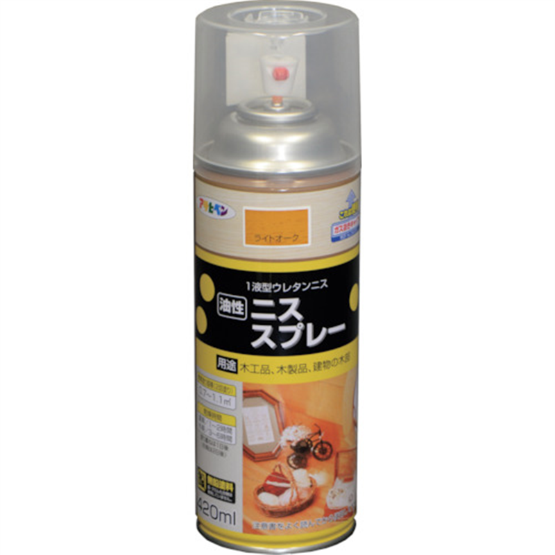 アサヒペン ニススプレー 420ML ライトオーク 1本（ご注文単位1本）【直送品】